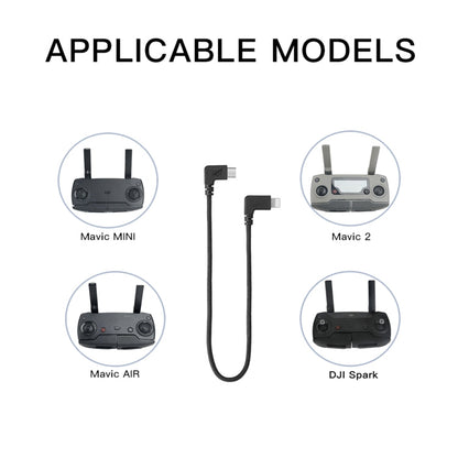 Cable de datos RCSTQ 29CM LOTE MICRO USB A 8 PIN, IPHONE, iPAD para DJI Mavic 2 Pro / Mavic Mini (Negro) para DJI DJI Mavic……
