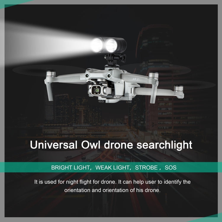 StarTRC OWL Noche Lámpara de vuelo Lámpara de búsqueda Luz de señal de luz para DJI Mavic 2 / Mini 2 / Air 2S (Negro) para D…