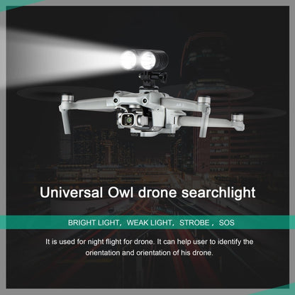 StarTRC OWL Noche Lámpara de vuelo Lámpara de búsqueda Luz de señal de luz para DJI Mavic 2 / Mini 2 / Air 2S (Negro) para D…