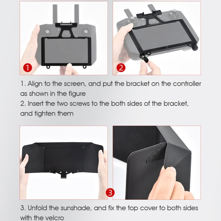 SOPORTE DE PANTALLA SUNTRC CONTROLTOR DE STARTRC SUNTSHADE CON para DJI Mavic 2 / Mavic Air 2 / Mini 2 (Negro) para DJI DJI……