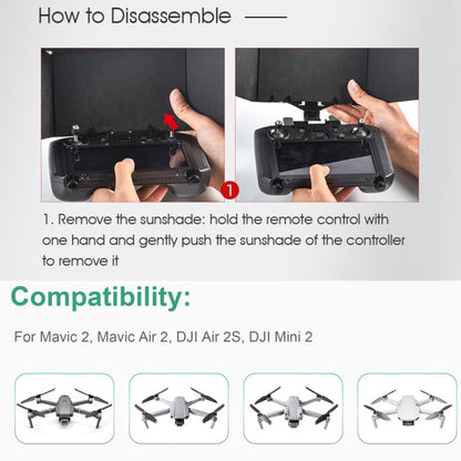 SOPORTE DE PANTALLA SUNTRC CONTROLTOR DE STARTRC SUNTSHADE CON para DJI Mavic 2 / Mavic Air 2 / Mini 2 (Negro) para DJI DJI……