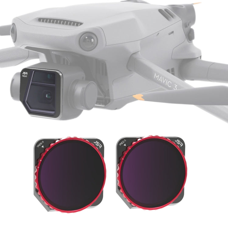 Filtro de lente de parada JSR Dron Variable VND 2-5 STOP + VND 6-9 para DJI Mavic 3