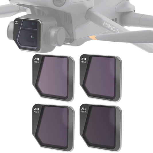 FILTRO DE LA JSR Dron 4 IN 1 ND8PL + ND16PL + ND32PL + LENIDA DE LA LENTE para DJI Mavic 3