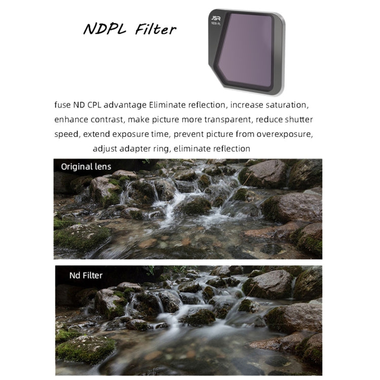 FILTRO DE LA JSR Dron 4 IN 1 ND8PL + ND16PL + ND32PL + LENIDA DE LA LENTE para DJI Mavic 3 — imagen 4