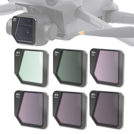 Filtro de lente JSR Dron 6 en 1 McUV + CPL + ND8 + ND16 + ND32 + ND64 para DJI Mavic 3