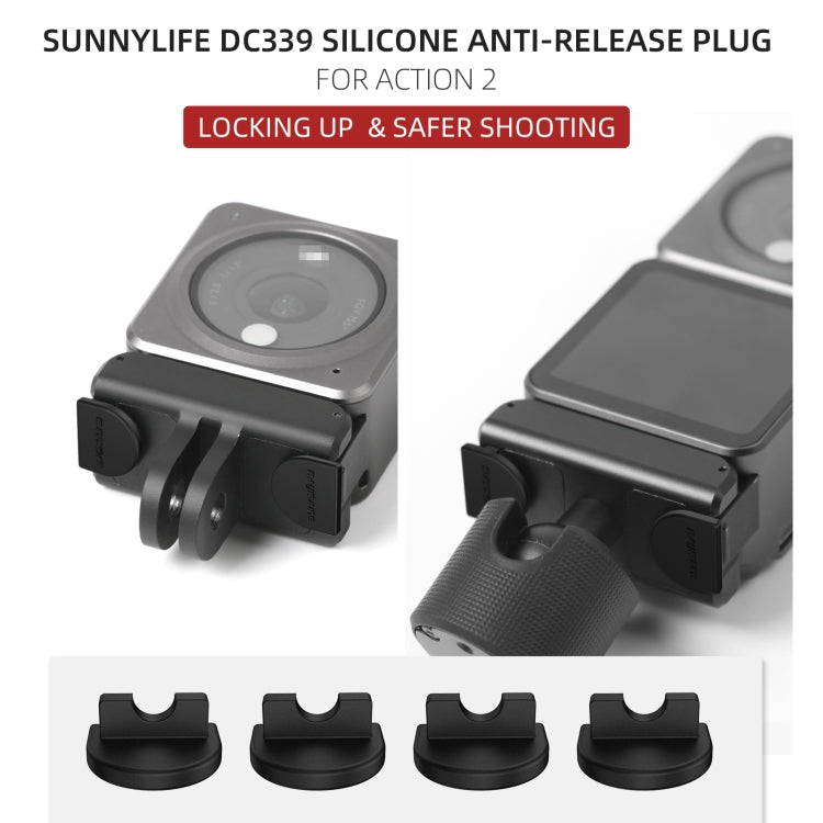 Sunnylife DC339 4 PCS Tapón anti-liberación de silicona (Negro) — imagen 3