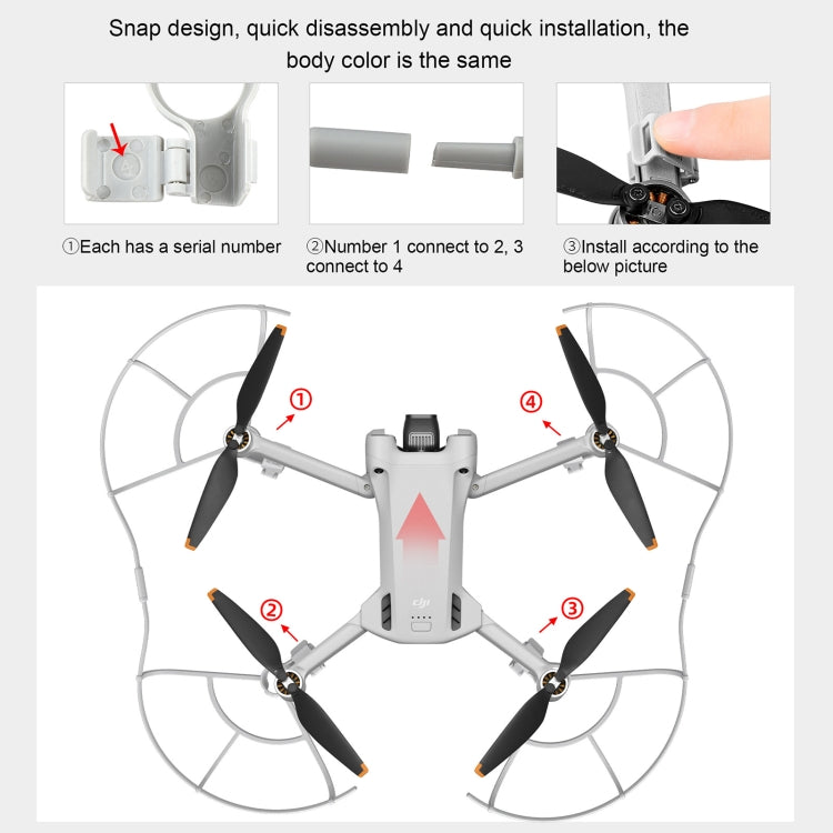 Hélice StarTrc Dron Protective Protector Anti-colision Ring para DJI Mini 3 Pro (Gray) — imagen 7