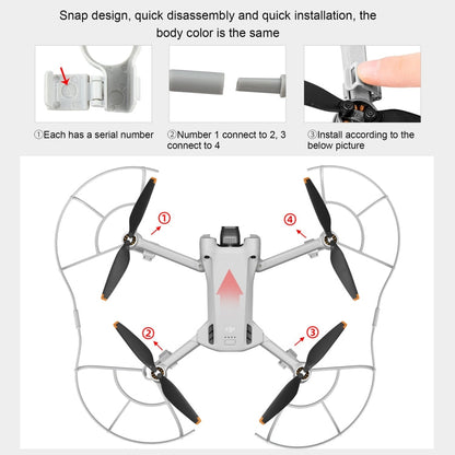 Hélice StarTrc Dron Protective Protector Anti-colision Ring para DJI Mini 3 Pro (Gray) — imagen 7