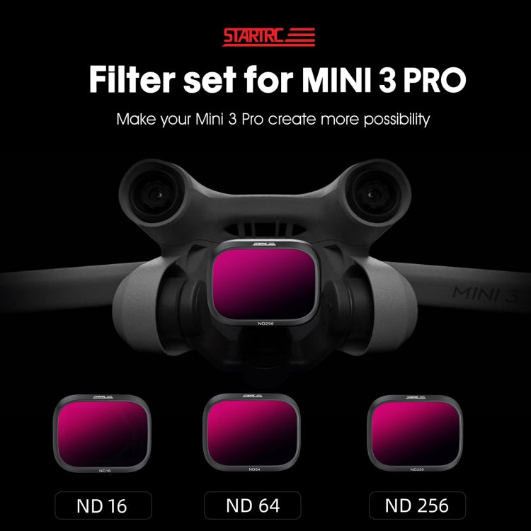 Filtro de lente StarTrc 3 en 1 ND16 ND64 ND256 para DJI Mini 3 Pro — imagen 3