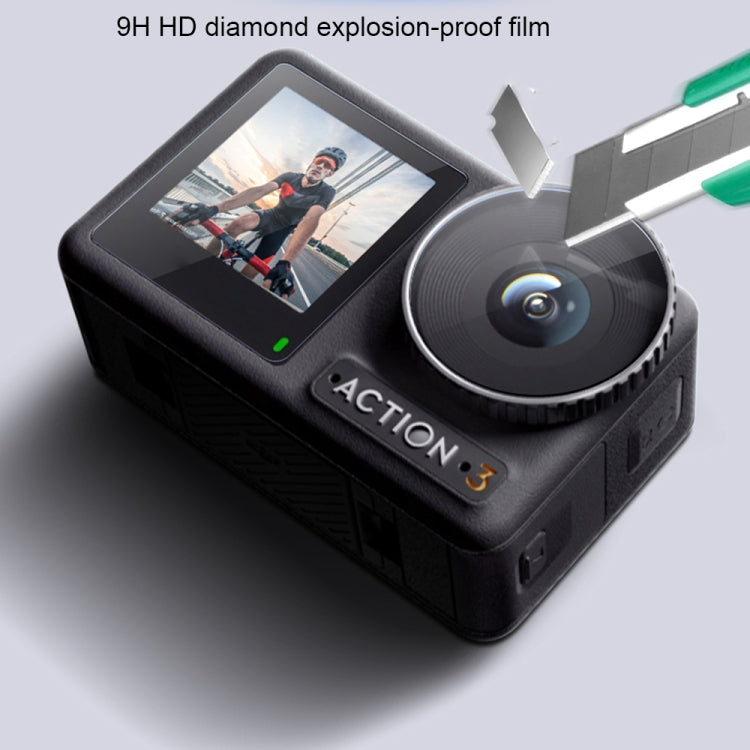 Lente 3 en 1 Película de pantalla delantera y trasera para DJI Osmo Action 3 — imagen 4