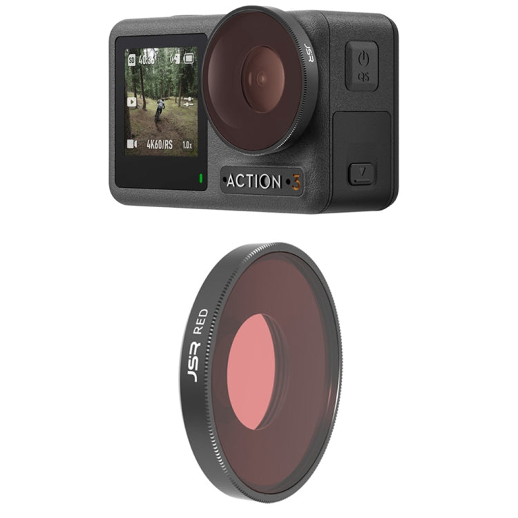 Filtro de lente de color de buceo JSR para DJI Osmo Action 3 (rojo)