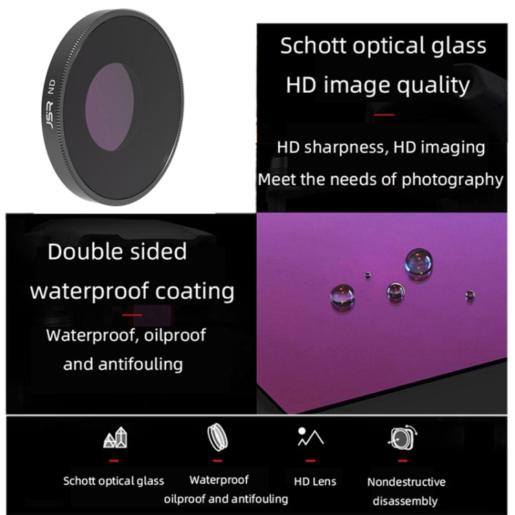 Filtro de lente JSR 4 en 1 ND8PL / ND16PL / ND32PL / ND64 PL para DJI Osmo Action 3 — imagen 4
