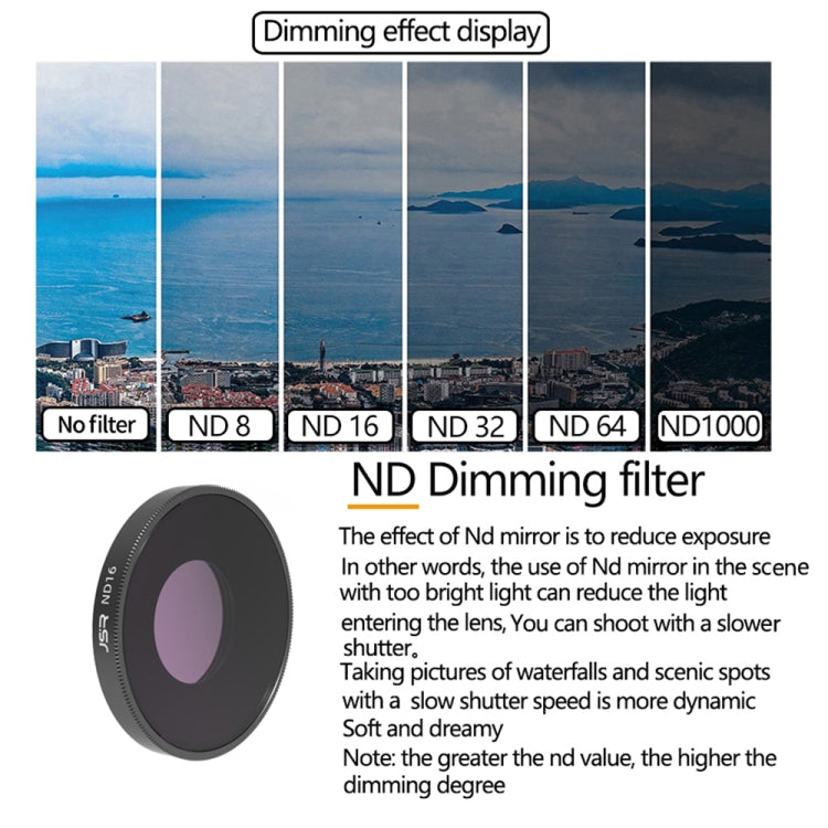 Filtro de lente JSR 3 en 1 CPL ND8 ND16 para DJI Osmo Action 3 — imagen 6