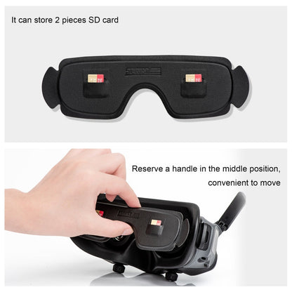 Soporte de almacenamiento de tarjeta Goggles 2 / Goggles STARTRC PU de memoria a prueba de polvo Cubierta de lente Cubierta……