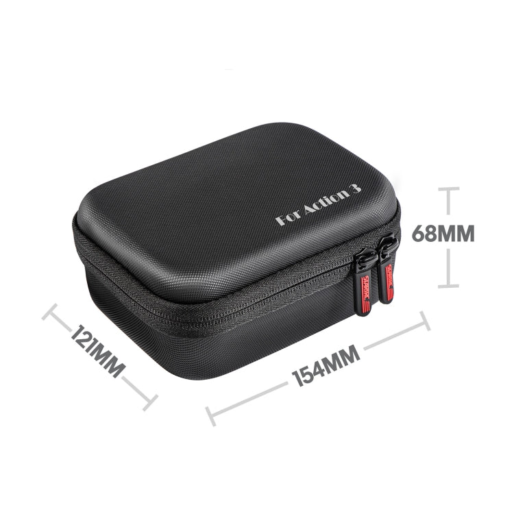 Estuche de transporte para cámara STARTRC con mosquetón y correa para DJI Osmo Action 3 (negro) — imagen 3