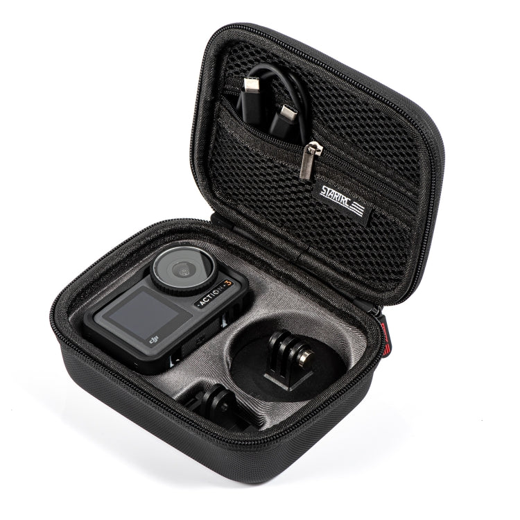 Estuche de transporte para cámara STARTRC con mosquetón y correa para DJI Osmo Action 3 (negro) — imagen 5
