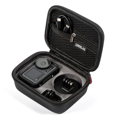 Estuche de transporte para cámara STARTRC con mosquetón y correa para DJI Osmo Action 3 (negro) — imagen 5