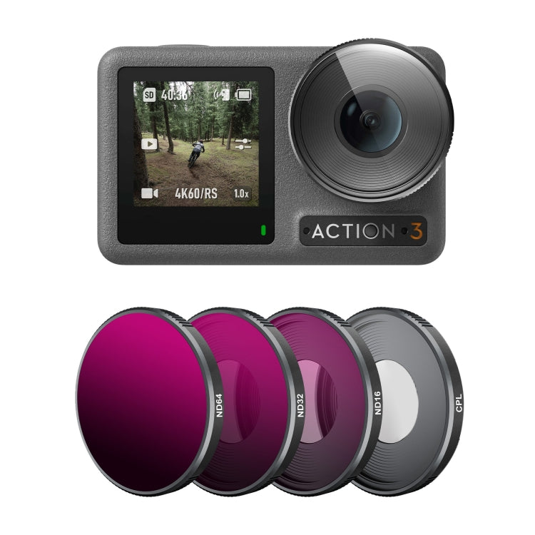 Filtro de lente Action 3 STARTRC 4 en 1 ND16 + ND32 + ND64 + CPL