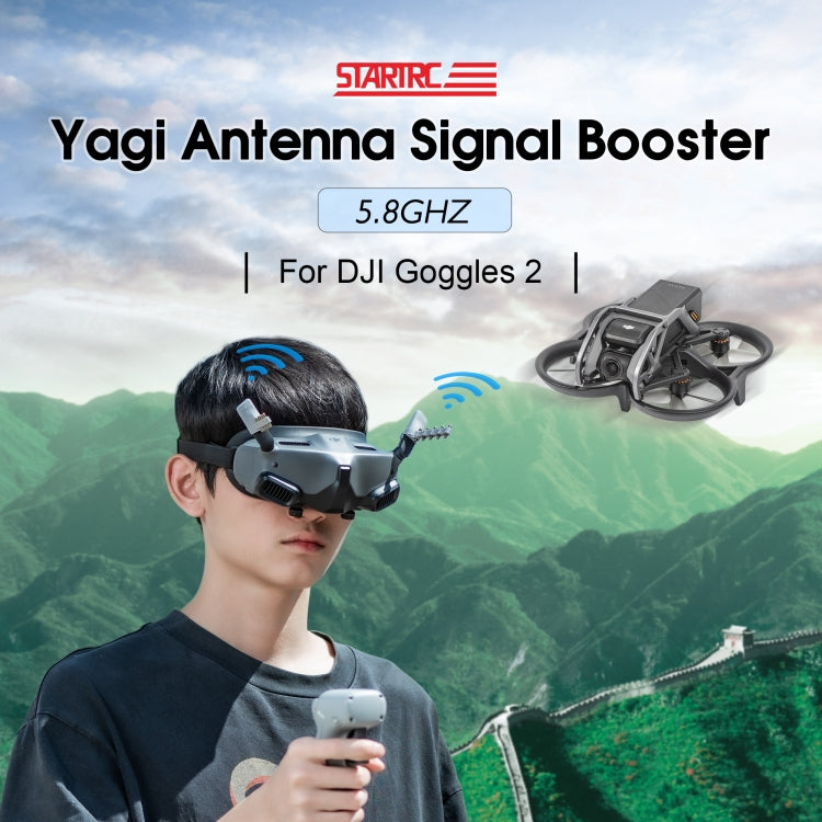 Antena Goggles 2 STARTRC 5,8 GHz Yagi amplificador de señal de para DJI Avata (gris) — imagen 3