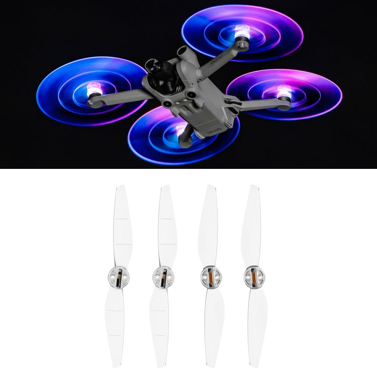 Hélices de bajo 3 Pro STARTRC 2 pares de lámparas de flash LED de color ruido para DJI Mavic Mini / Mini 3 Pro (transparente…
