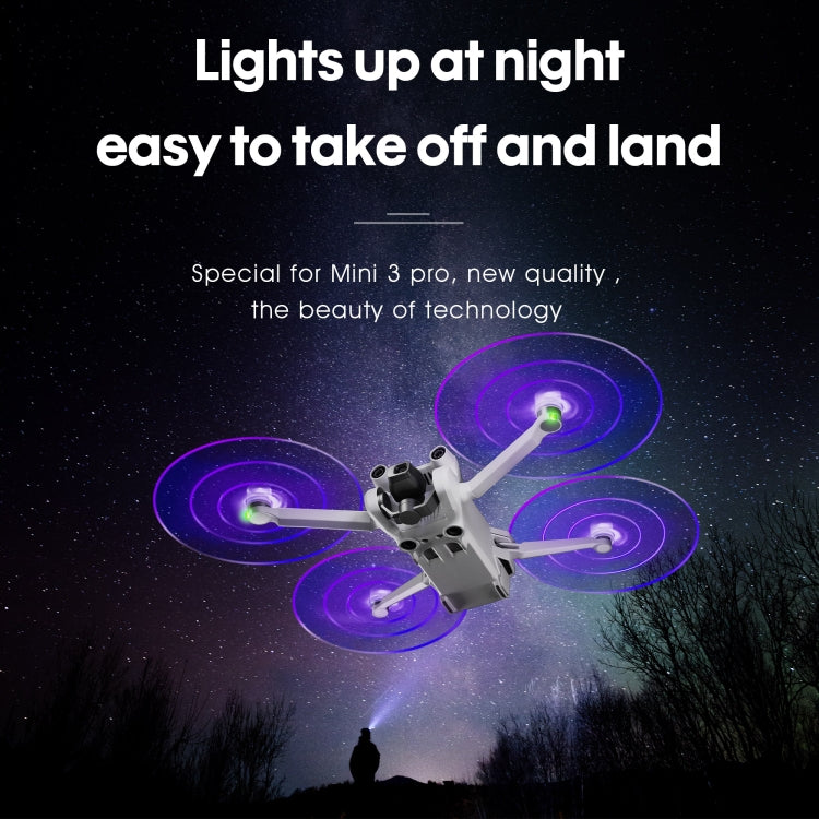 Hélices de bajo 3 Pro STARTRC 2 pares de lámparas de flash LED de color ruido para DJI Mavic Mini / Mini 3 Pro (transparente…
