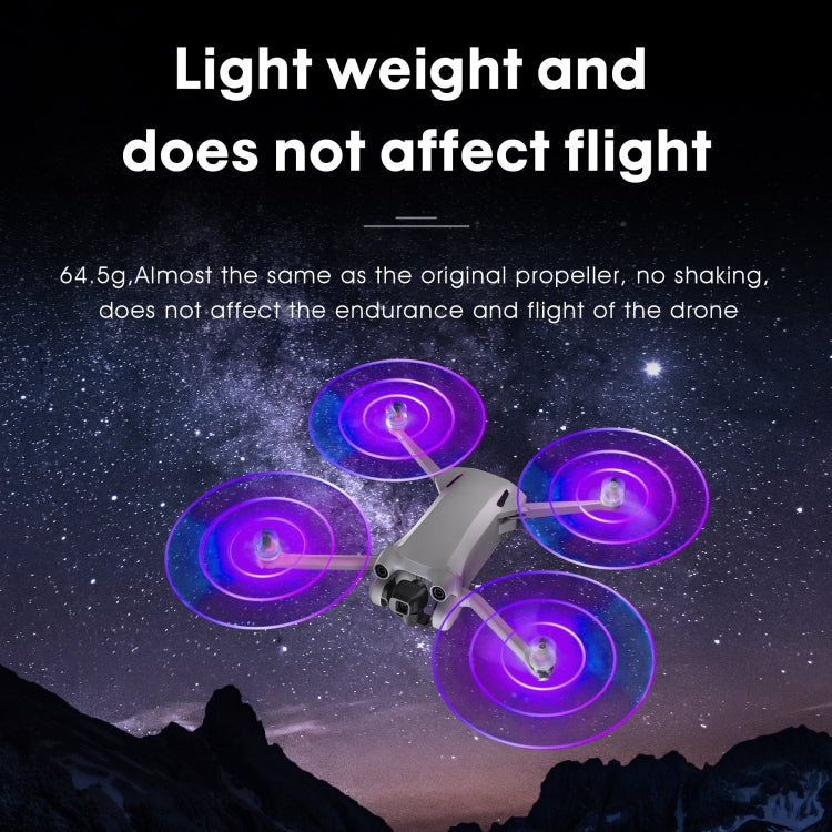 Hélices de bajo 3 Pro STARTRC 2 pares de lámparas de flash LED de color ruido para DJI Mavic Mini / Mini 3 Pro (transparente…