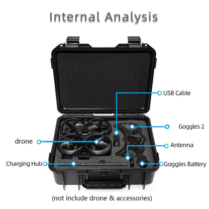 Funda Goggles 2 Pro Hard Shell Almacenamiento Box estuche para DJI Avata (Negro) — imagen 6