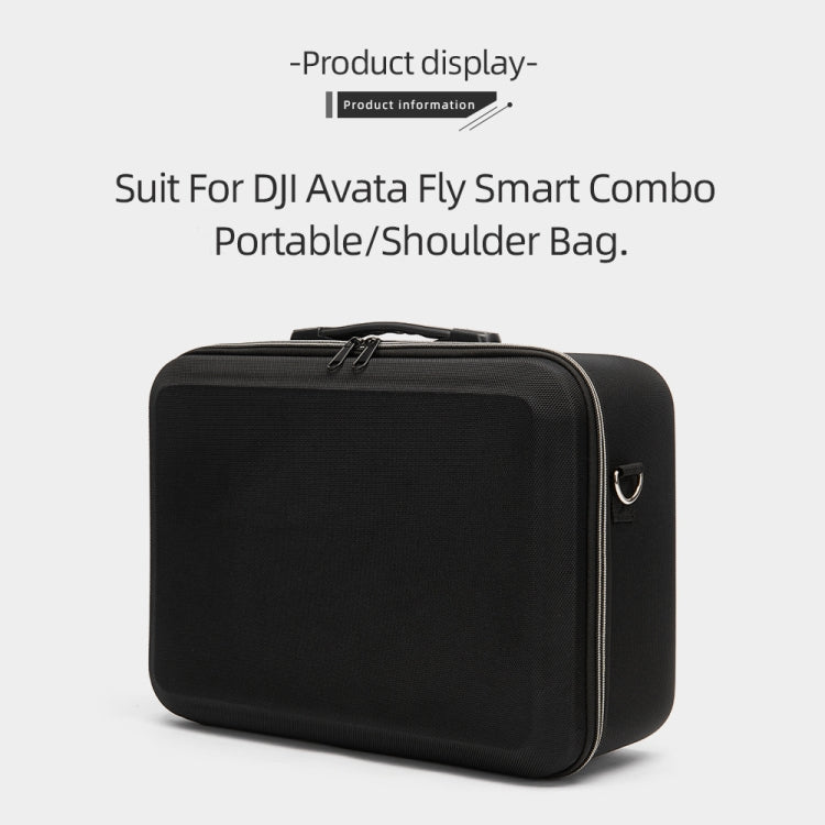 Bolsa de almacenamiento de hombro con estuche rígido grande a prueba de golpes, tamaño: 38 x 28 x 15 cm para DJI Avata (negr…