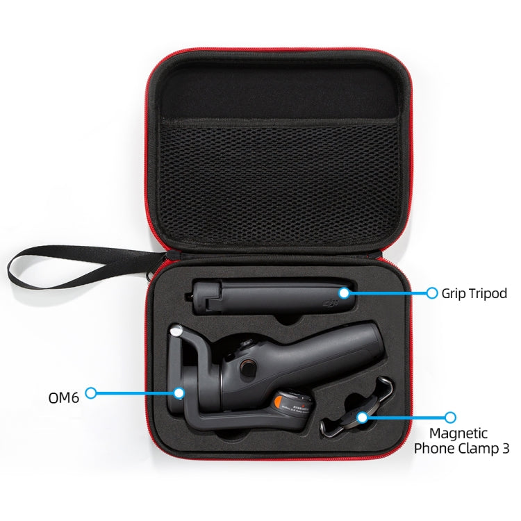 Estuche de viaje, tamaño: 21x 16 x 6 cm para DJI Osmo Mobile 6 (negro) — imagen 5