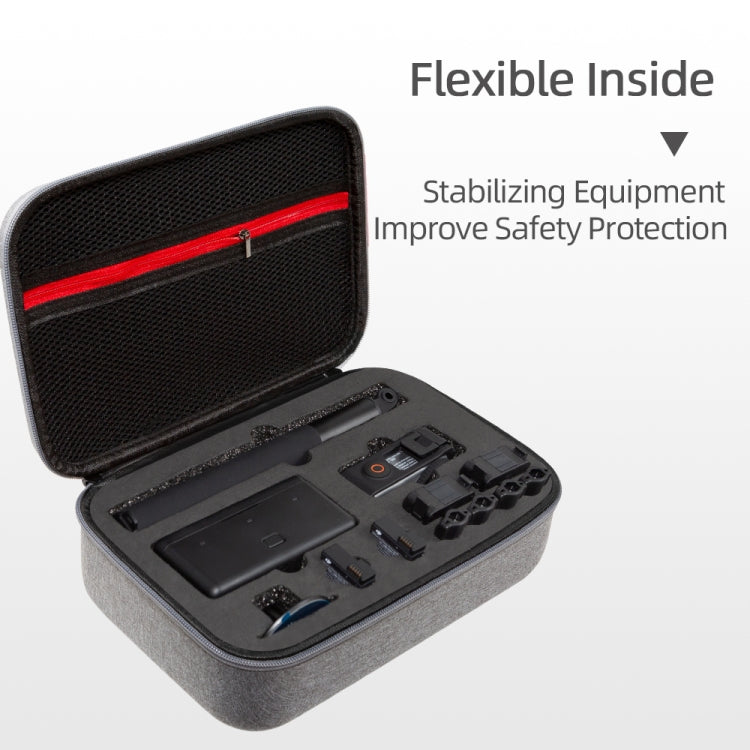 Estuche de transporte, tamaño: 21,5 x 29,5 x 10 cm para DJI Osmo Action 3 (gris) — imagen 6