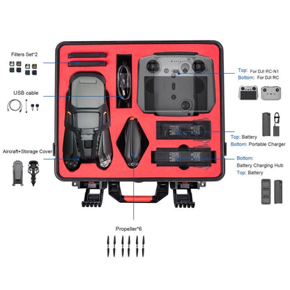 Estuche STARTRC ABS impermeable a prueba de golpes Caja de almacenamiento para DJI Mavic 3 Classic (Negro) — imagen 6