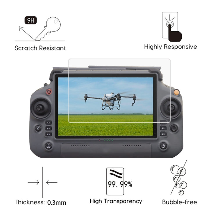 T40 Control remoto a prueba de explosiones de vidrio templado Dron RC Pantalla Film — imagen 3