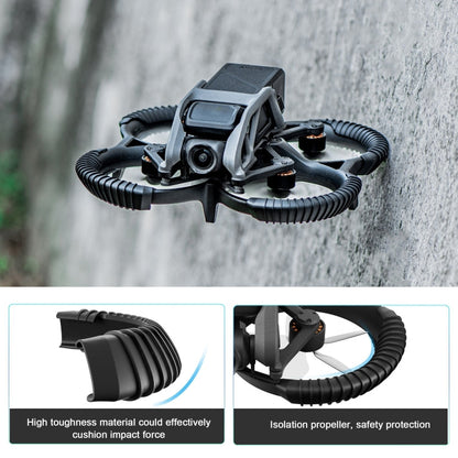Hélice STARTRC Dron TPU Protector Anti-colisión Anillo Cubierta para DJI Avata (Negro) — imagen 4