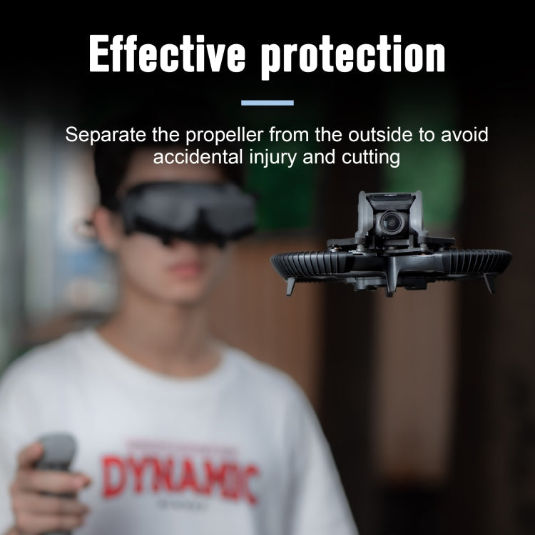 Hélice STARTRC Dron TPU Protector Anti-colisión Anillo Cubierta para DJI Avata (Negro) — imagen 5