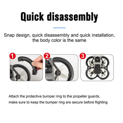 Hélice STARTRC Dron TPU Protector Anti-colisión Anillo Cubierta para DJI Avata (Negro) — imagen 7