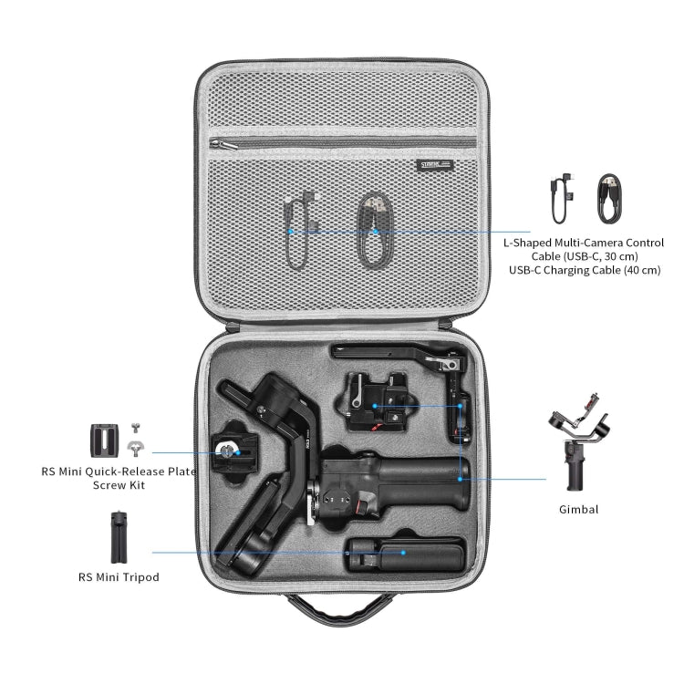 Bolsa de almacenamiento de hombro Mini STARTRC impermeable para DJI RS 3 (gris) — imagen 5
