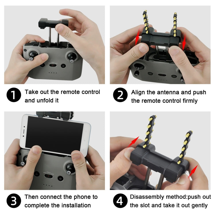 Antena STARTRC 5.8GHz Anti-interferencia Cobre Yagi-Uda Potenciador de señal para DJI Mavic Air 2 / Mini 2 (Negro) para DJI……