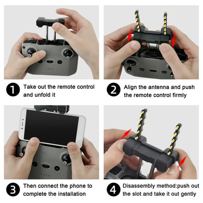 Antena STARTRC 5.8GHz Anti-interferencia Cobre Yagi-Uda Potenciador de señal para DJI Mavic Air 2 / Mini 2 (Negro) para DJI……