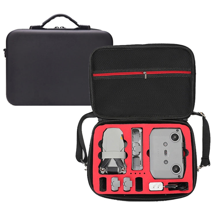 Bolsa de hombro con estuche rígido a prueba de golpes, tamaño: 29 x 19,5 x 10 cm para DJI Mini 2 SE (negro rojo)