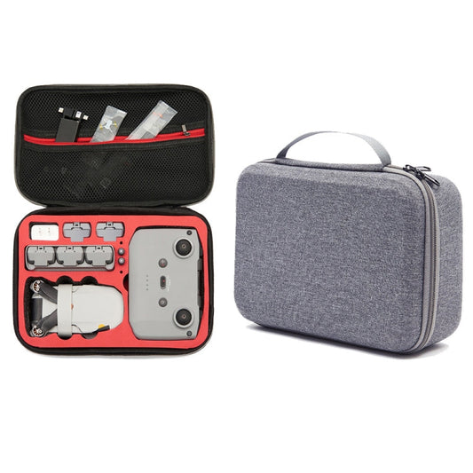 Bolsa de almacenamiento de estuche rígido gris a prueba de golpes, tamaño: 21,5 x 29,5 x 10 cm para DJI Mini 2 SE (rojo)