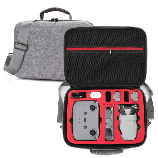 Estuche Gris rígido a prueba de golpes Bolso bandolera, Tamaño: 29 x 19.5 x 12.5cm para DJI Mini 2 SE (Rojo)