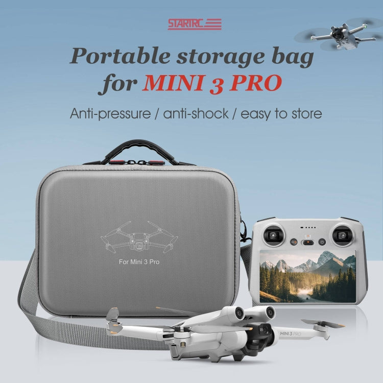Bolsa de almacenamiento de hombro RC con pantalla STARTRC impermeable para DJI Mini 3 Pro (gris) — imagen 2