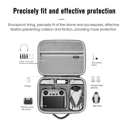 Bolsa de almacenamiento de hombro RC con pantalla STARTRC impermeable para DJI Mini 3 Pro (gris) — imagen 6