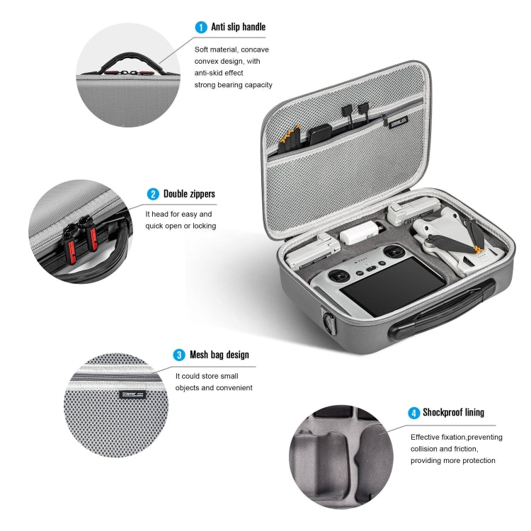 Bolsa de almacenamiento de hombro RC con pantalla STARTRC impermeable para DJI Mini 3 Pro (gris) — imagen 7