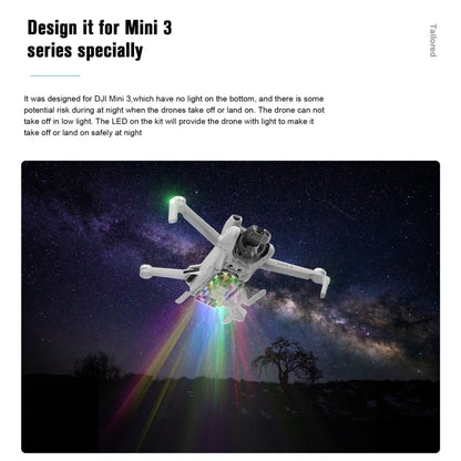 Soporte de entrenamiento de tren STARTRC Luz LED Plegable Anti-caída de aterrizaje elevado para DJI Mini 3 (gris) — imagen 4