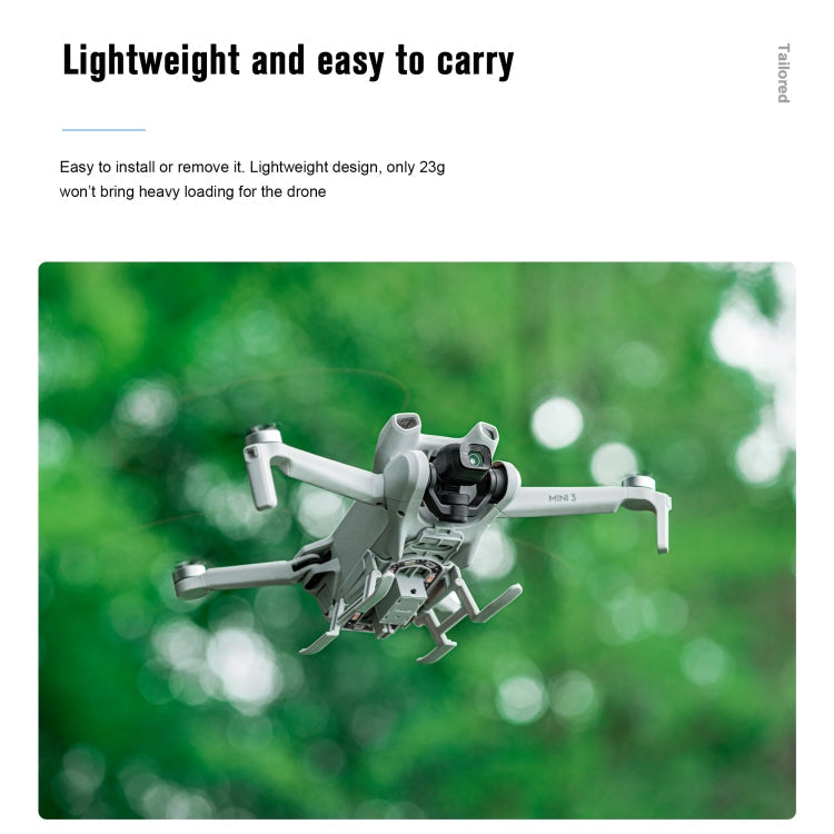 Soporte de entrenamiento de tren STARTRC Luz LED Plegable Anti-caída de aterrizaje elevado para DJI Mini 3 (gris) — imagen 7