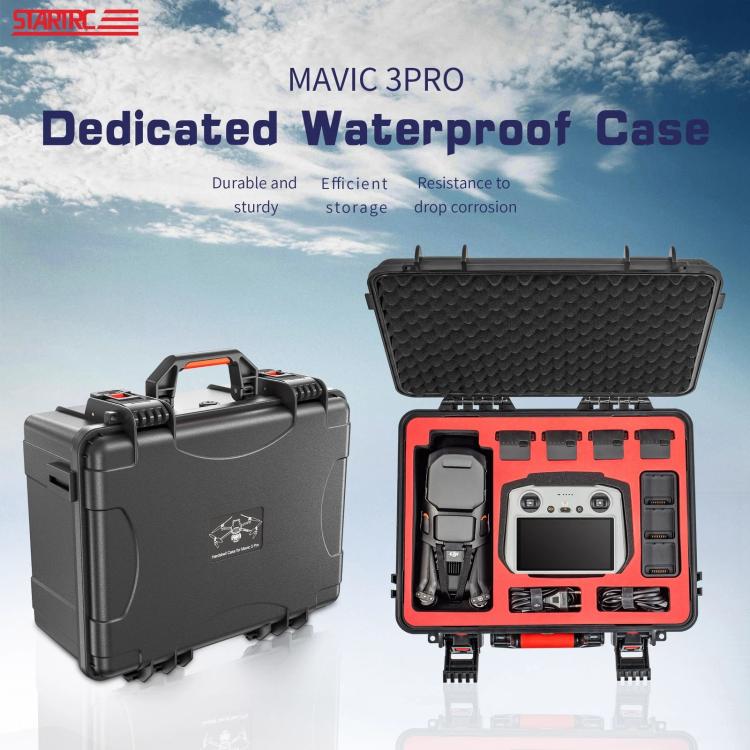 Estuche STARTRC ABS impermeable a prueba de golpes para DJI Mavic 3 Pro (Negro) — imagen 8
