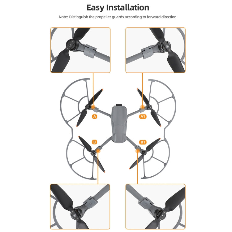 Hélice Sunnylife KC680 Dron Protector Anillo anticolisión para DJI Air 3 (Gris) — imagen 5