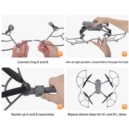 Hélice Sunnylife KC680 Dron Protector Anillo anticolisión para DJI Air 3 (Gris) — imagen 6
