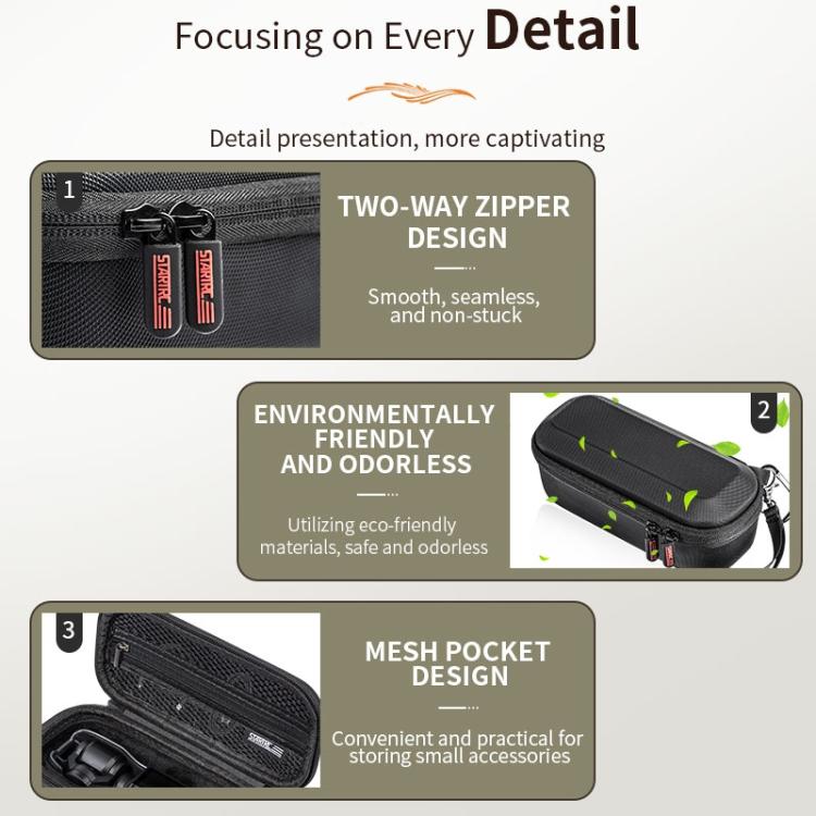 Estuche de transporte STARTRC portátil Bolsa de almacenamiento corporal para DJI Osmo Pocket 3 (negro) — imagen 12